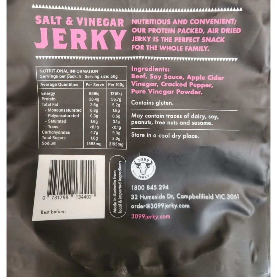 3099 Jerky - Salt & Vinegar Jerky