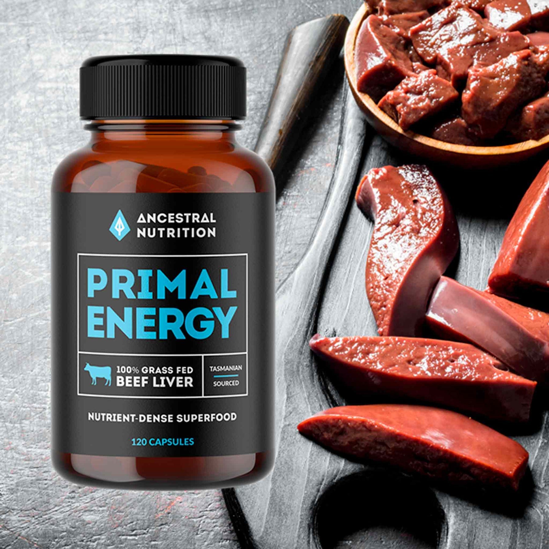 Primal Energy - 100% Beef Liver Capsules