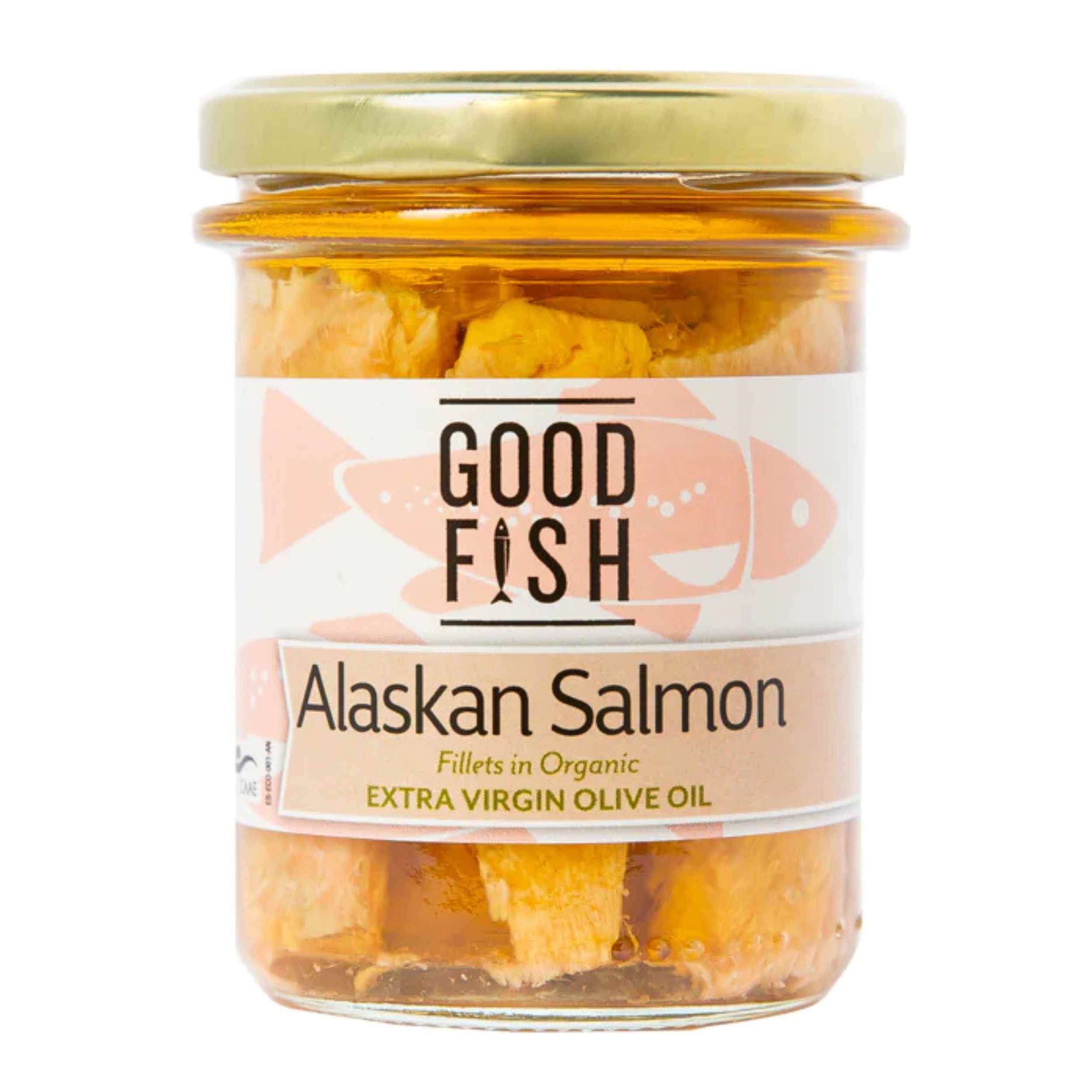 Salmon in Extra Virgin Org Olive oil 195g