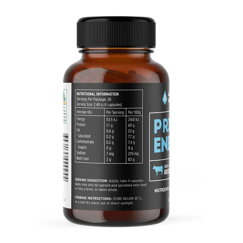 Primal Energy - 100% Beef Liver Capsules