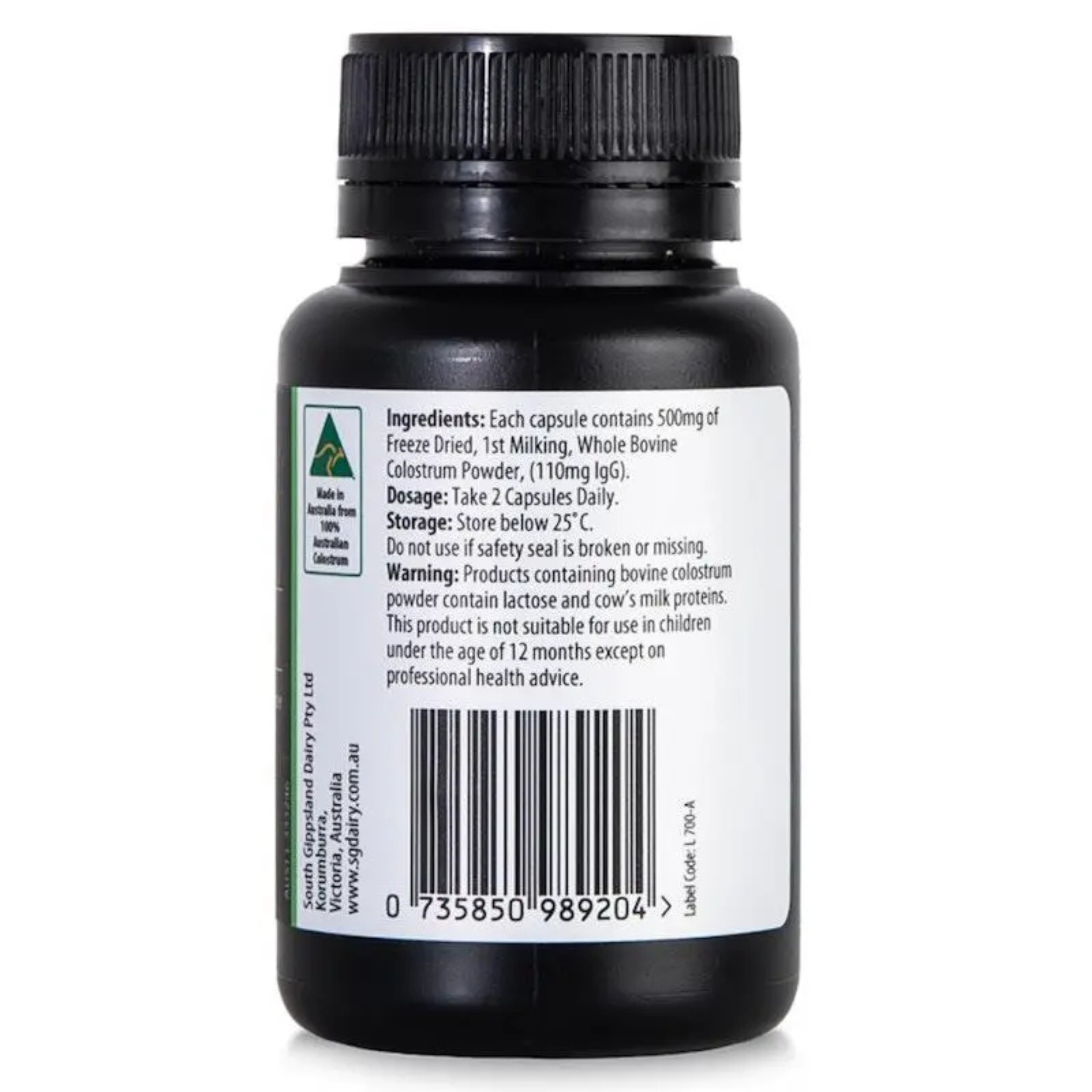 Bio Colostrum Capsules 110mg IgG 60 capsules