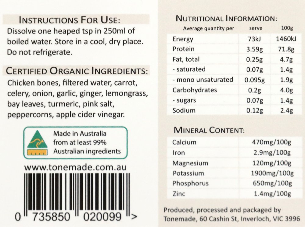 Organic Chicken Bone Broth Powder (100g)