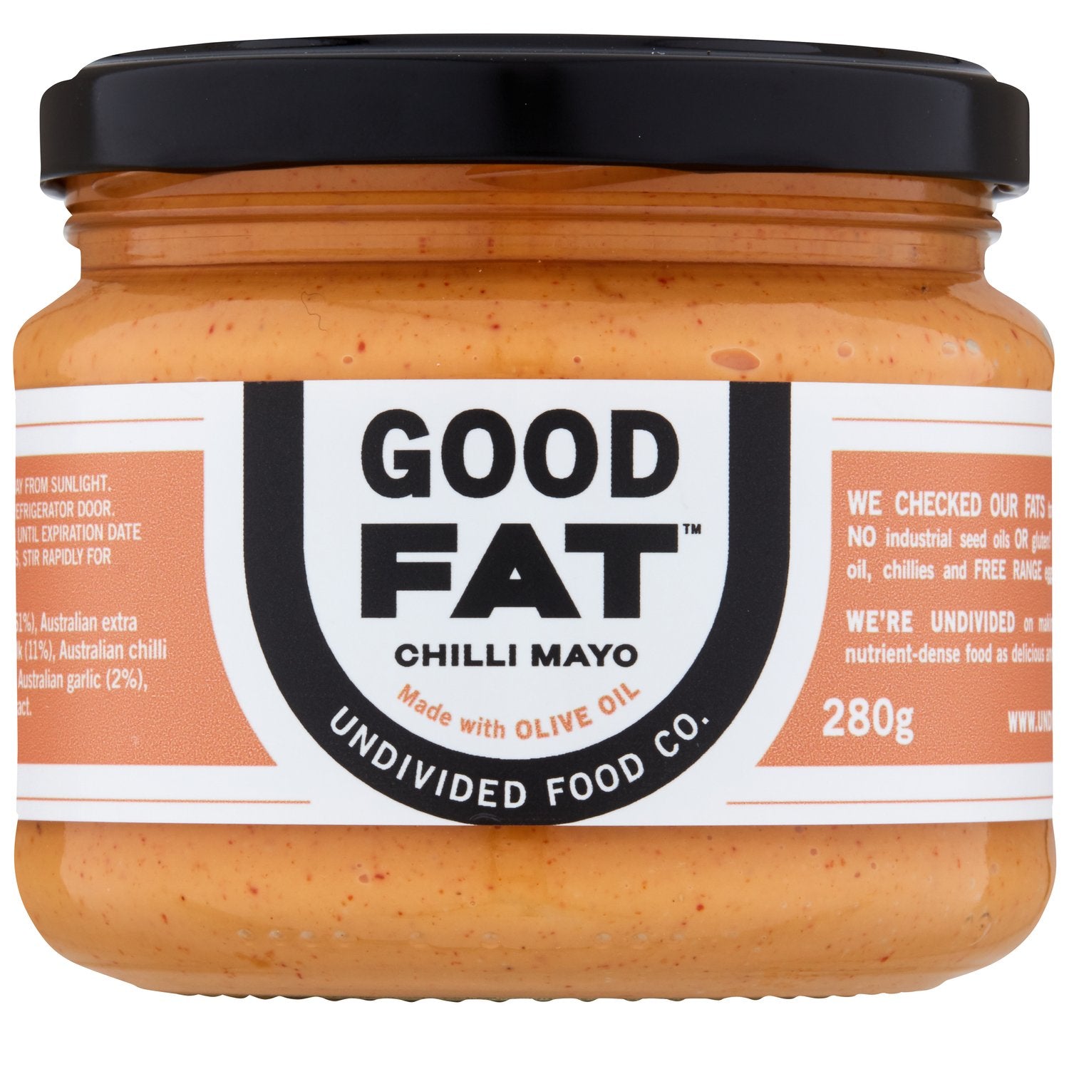 GOOD FAT™ Chilli Mayo Made with Olive Oil, Free Range Whole Eggs & Australian Chillies