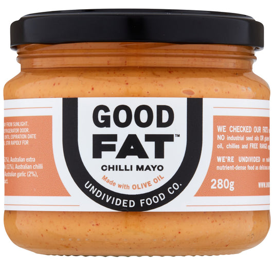 GOOD FAT™ Chilli Mayo Made with Olive Oil, Free Range Whole Eggs & Australian Chillies
