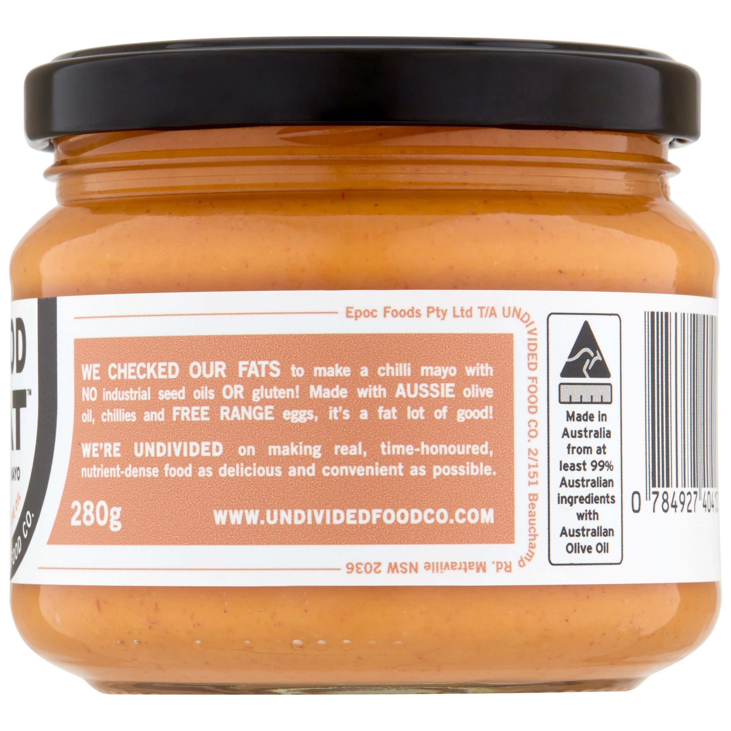 GOOD FAT™ Chilli Mayo Made with Olive Oil, Free Range Whole Eggs & Australian Chillies