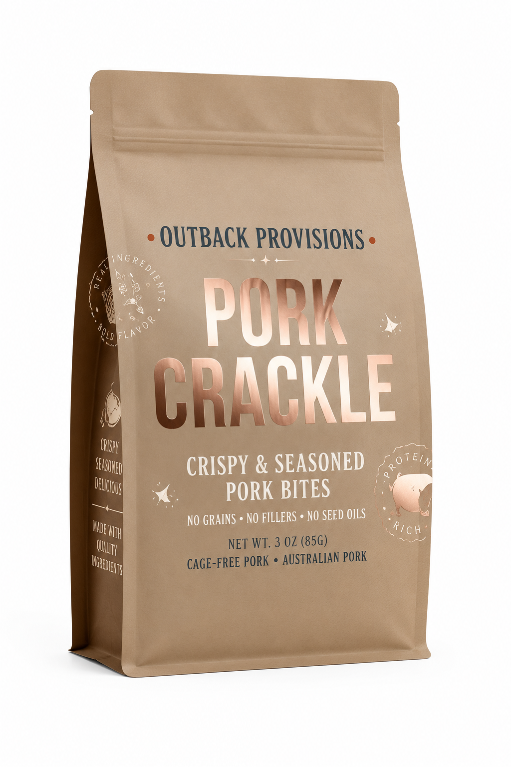 Unseasoned Pork Crackle Pork Rinds 250g