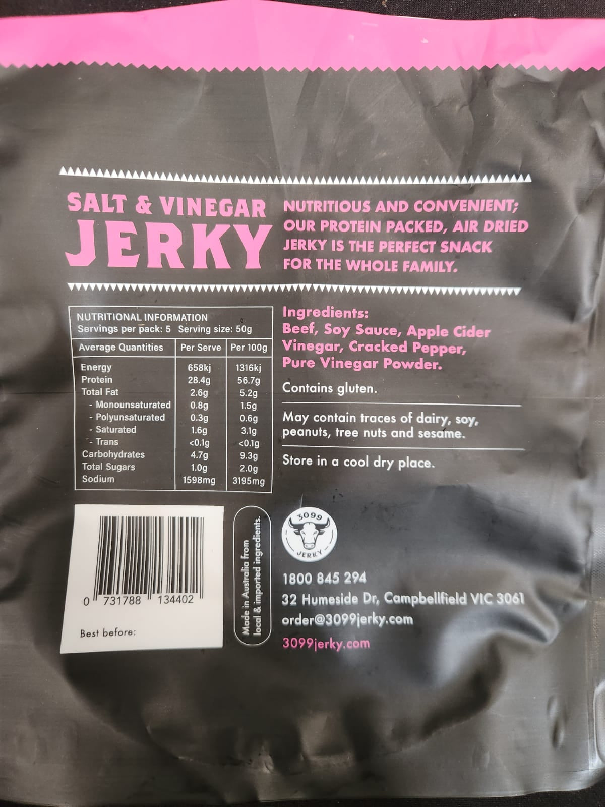 3099 Jerky - Salt & Vinegar Jerky