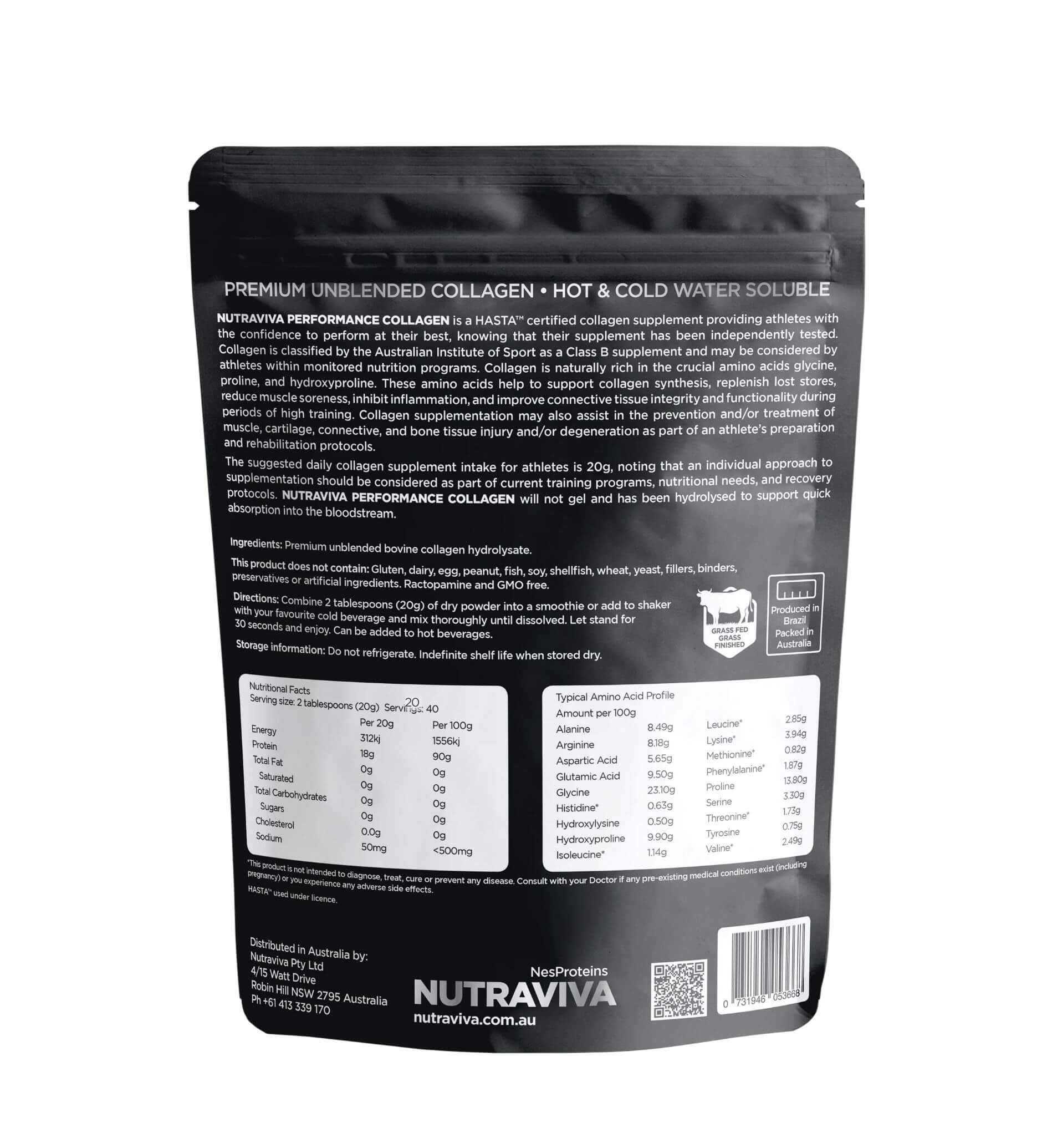 Performance Collagen 400g - HASTA Certified