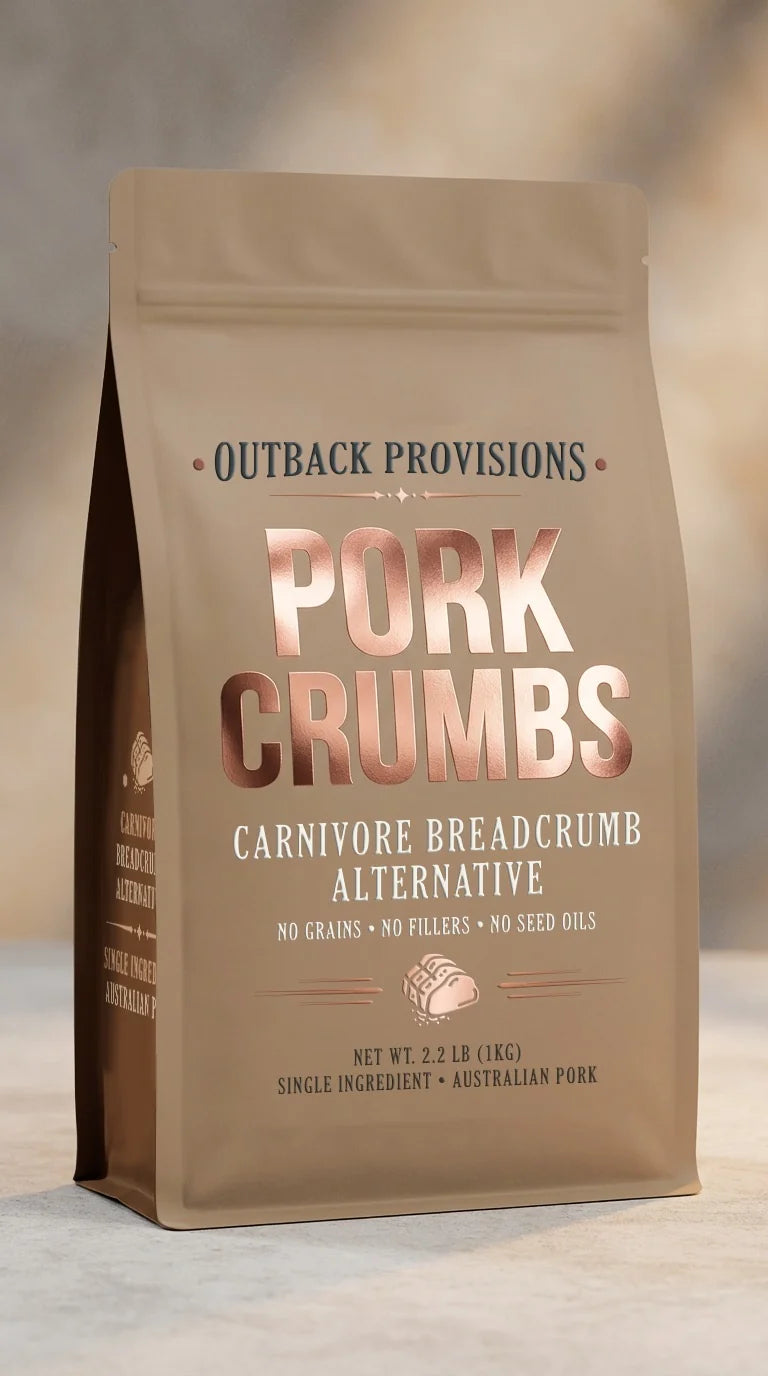 1kg bulk pack keto pork rind crumbs cooked in lard breadcrumb replacement