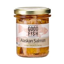 Salmon in Extra Virgin Org Olive oil 195g