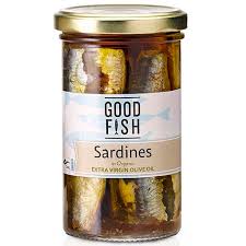Sardines in Extra Virgin Org Olive Oil 195G