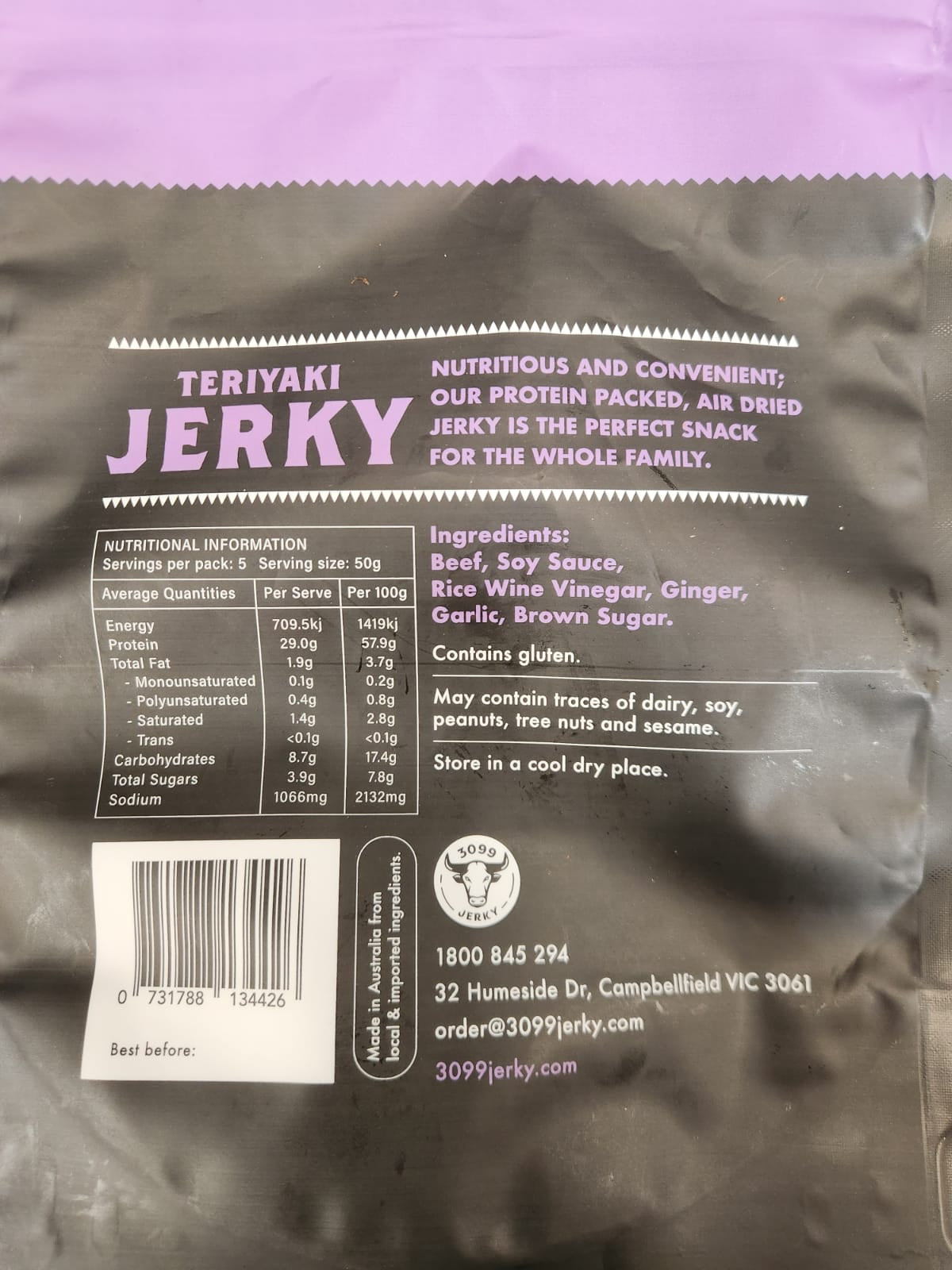 3099 Jerky - Teriyaki Beef Jerky